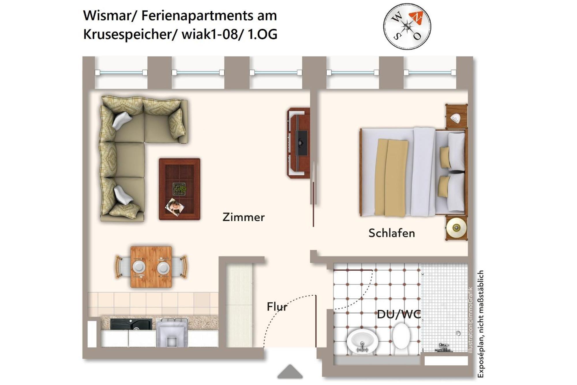 Ferienapartments Am Krusespeicher Ferienapartments Am Krusespeicher 1-08 Вісмар Екстер'єр фото
